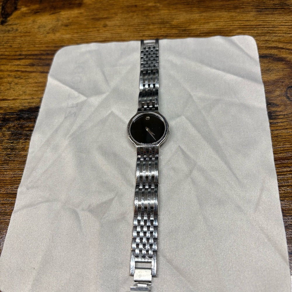 MOVADO Essence Mini Watch Silver Black 38mm